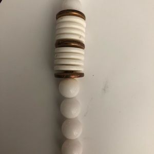 Pauline Rader White beaded necklace